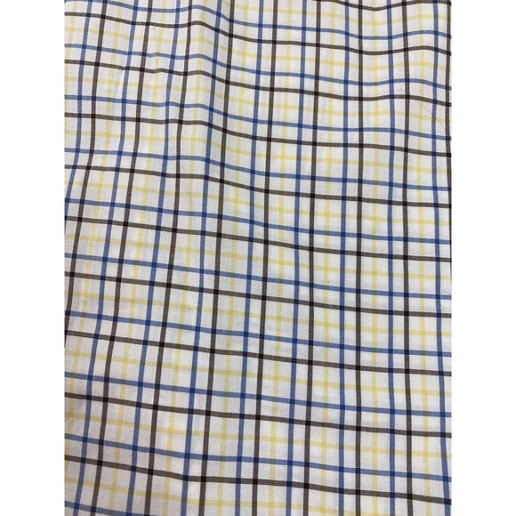 LL Bean Shirt Mens Large Blue Windowpane Plaid Button Wrinkle Resistant Outdoors - Picture 4 of 10